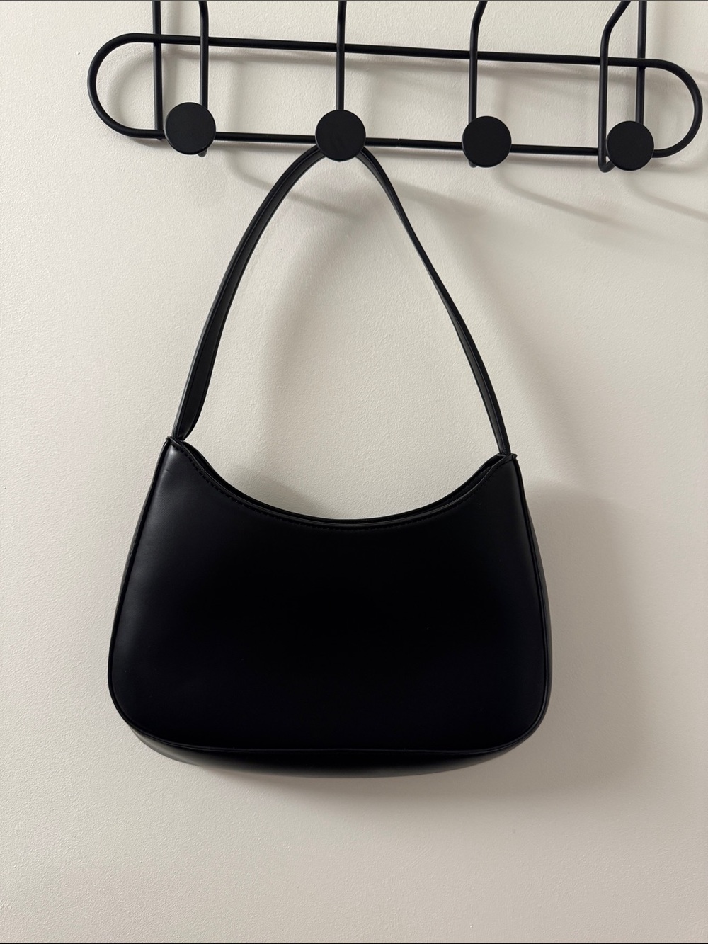 OAK + FORT Classic Black Shoulder Bag